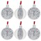 Set of 6 Fillable Openable Plastic Christmas Ornaments DIY Craft 3 Inches